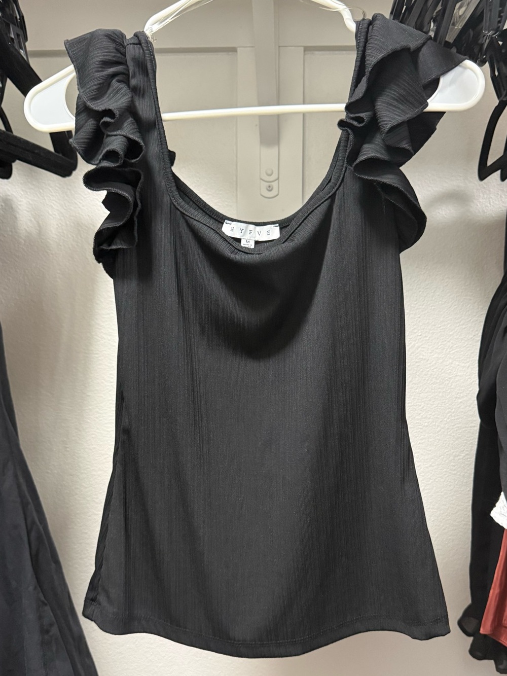 HYFVE Black Ribbed Top